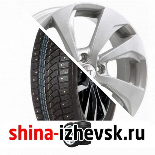 Колесо в сборе Viatti Brina Nordico (V-522) 195/65 R15 T 91 + RST R005 6xR15 4×100 ET40 DIA60.1 Глянцевый серебристый в Ижевске